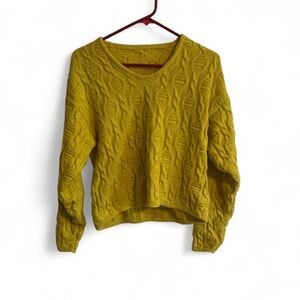 Cropped yellow sweater!